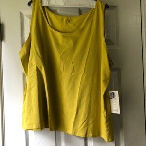 EILEEN FISHER Women Size 2X Yellow/Mustard/Gold Tank Top